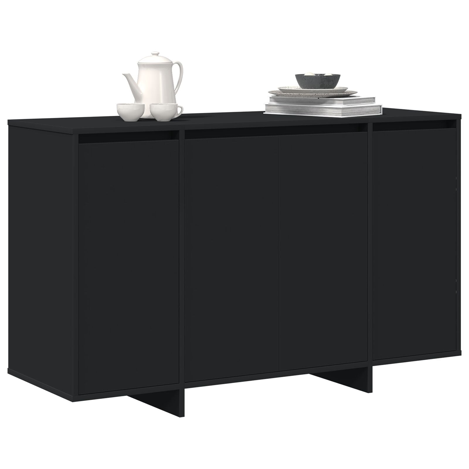 Zwart Dressoir Zwart Samengesteld Hout 120 X 41 X 75 Cm