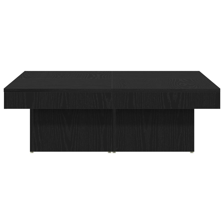 Salontafel Zwart Eiken 90X90X28 Cm Geengineerd Hout