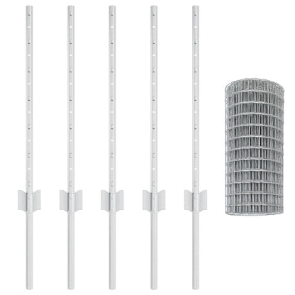 Euro Omheining Set Set Van 2 Gegalvaniseerd Staal 10 Meter
