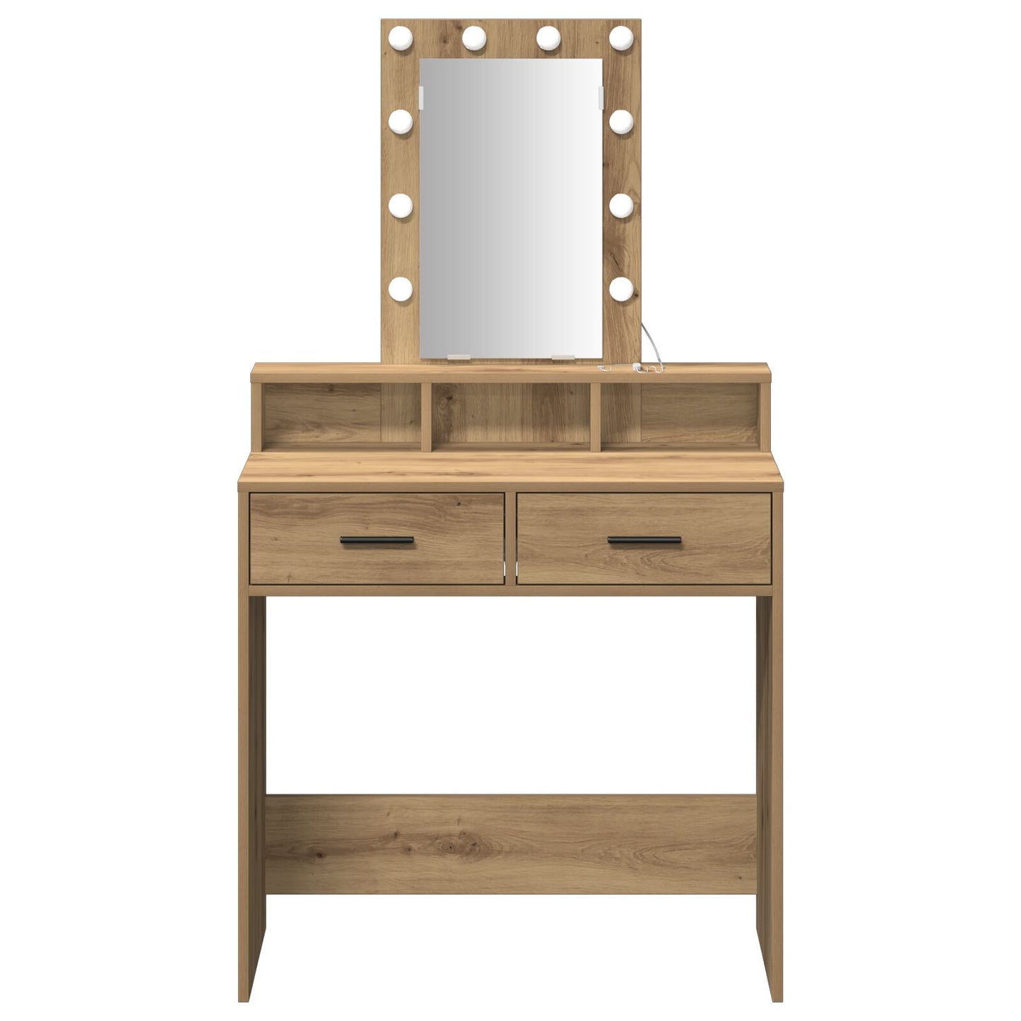 Kaptafel Met Led-Verlichting Artisan eiken 79 x 41 x 140 cm