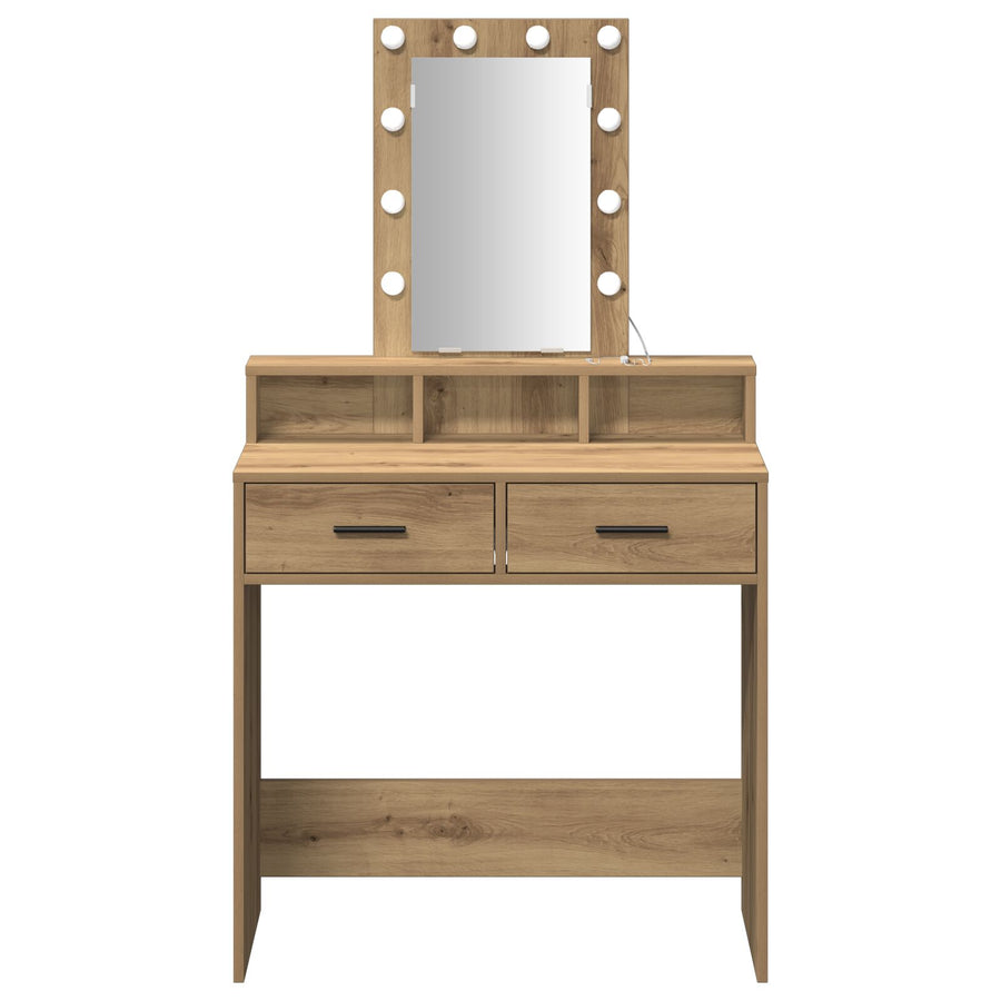 Kaptafel Met Led-Verlichting Artisan eiken 79 x 41 x 140 cm