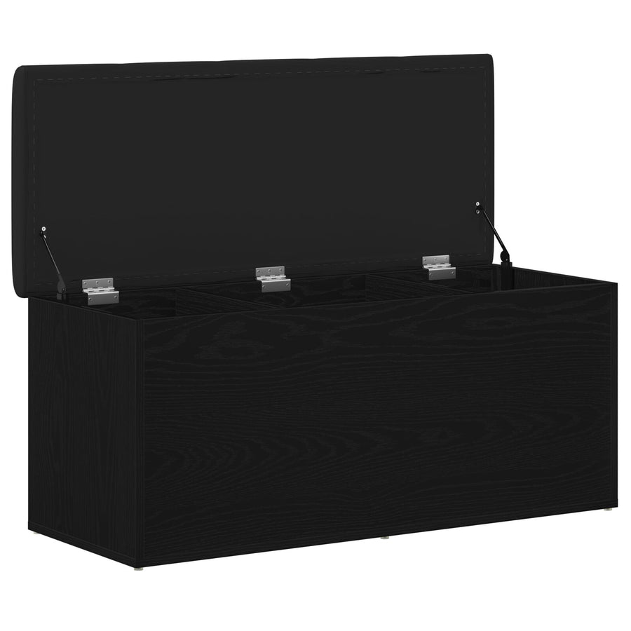 Opslagbank 100X40X45 Cm Gelaagd Hout Zwart eiken 102 x 42 x 45 cm