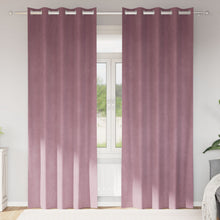 Blackout Gordijnen 2 Stuks Velvet Donkerroze 140 x 225 cm met oogjes