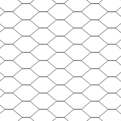 Hekpalen 22 Stuks U-Kanaal Grijs 160 Cm Staal,  Hexagon Hek Grijs 1.6X25 M Staal