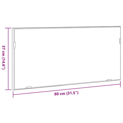 Badkamer Spiegelkast Met Led Licht Bruin Eiken 80X37 Cm