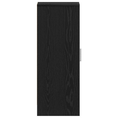 Schoenenkast Bewerkt Hout Zwart eiken 32 x 35 x 92 cm
