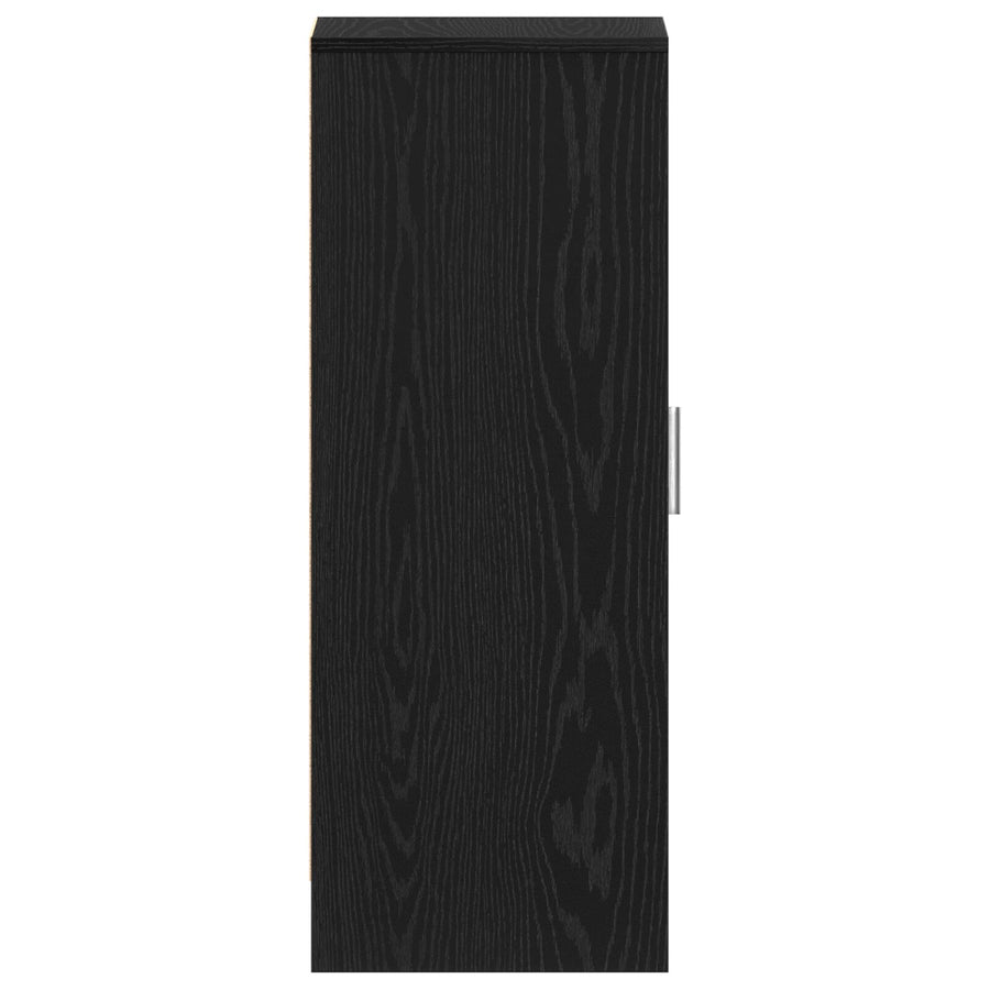 Schoenenkast Bewerkt Hout Zwart eiken 32 x 35 x 92 cm