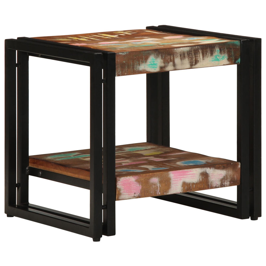 Salontafel Meerkleurig 40X50X38 Cm Massief Hout Gerecycled 40 x 40 x 38 cm Massief acaciahout