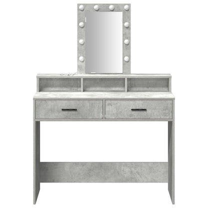 Kaptafel Met Led-Verlichting Betonnen Grijs Beton grijs 100 x 41 x 140 cm