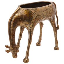 Giraffe-Vormige Ijs-Emmer In Messing - 49X22X39 Cm Aluminium