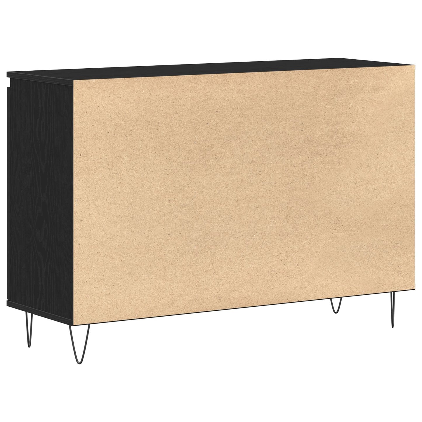 Dressoir Zwart Eiken 101,5X35X70 Cm Bewerkt Hout