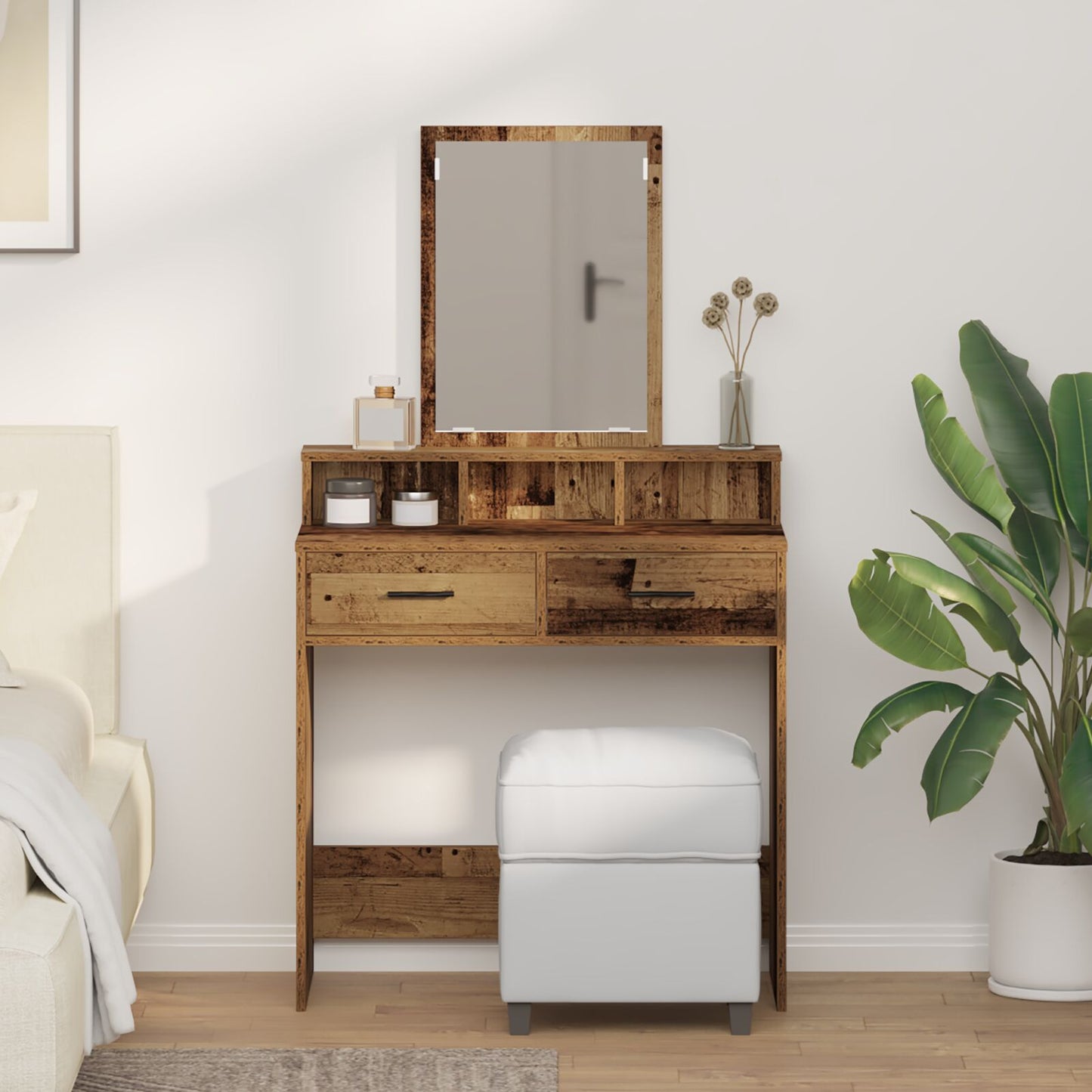 Kaptafel Met Laden Oud Hout 79 x 41 x 140 cm Oude hout