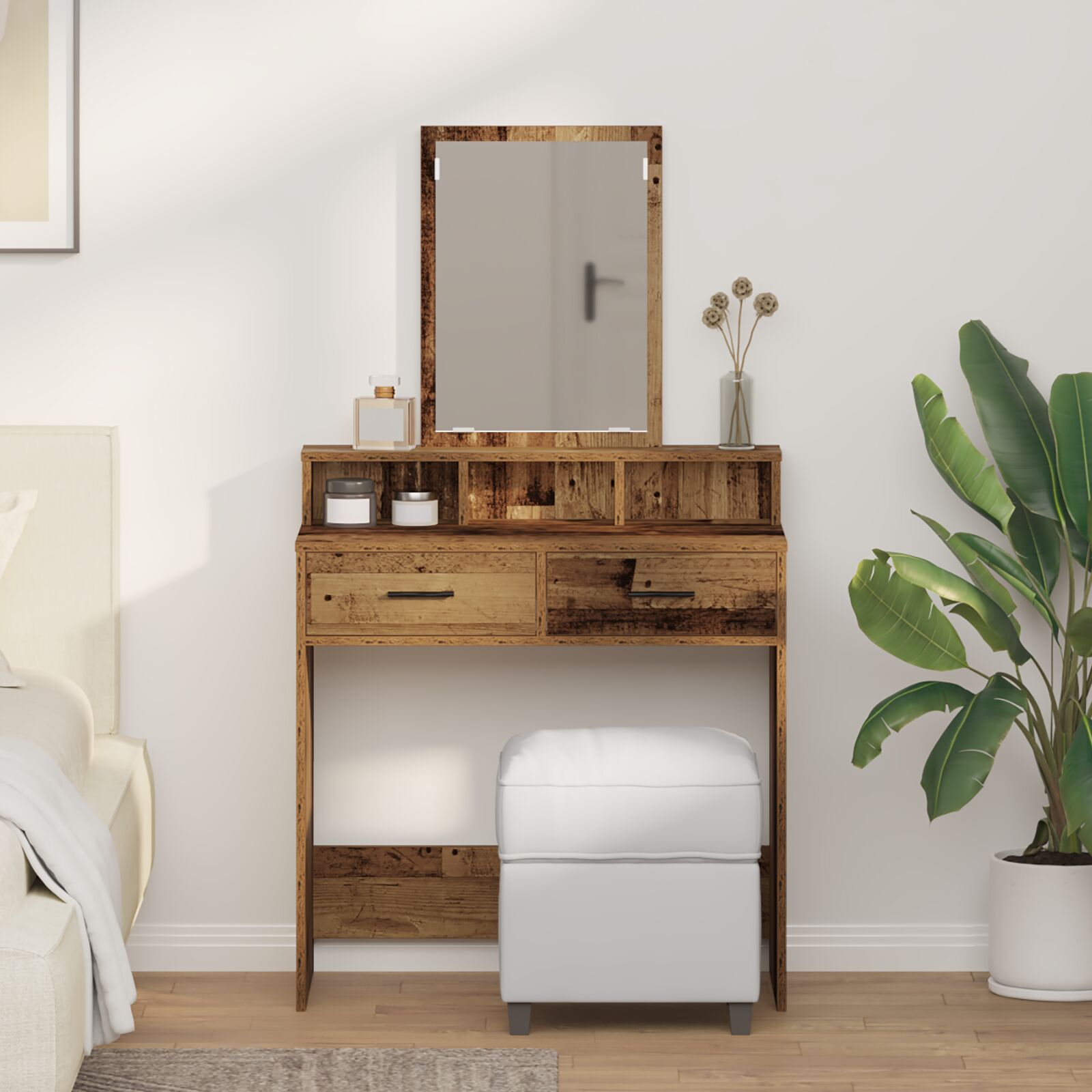 Kaptafel Met Laden Oud Hout 79 x 41 x 140 cm Oude hout