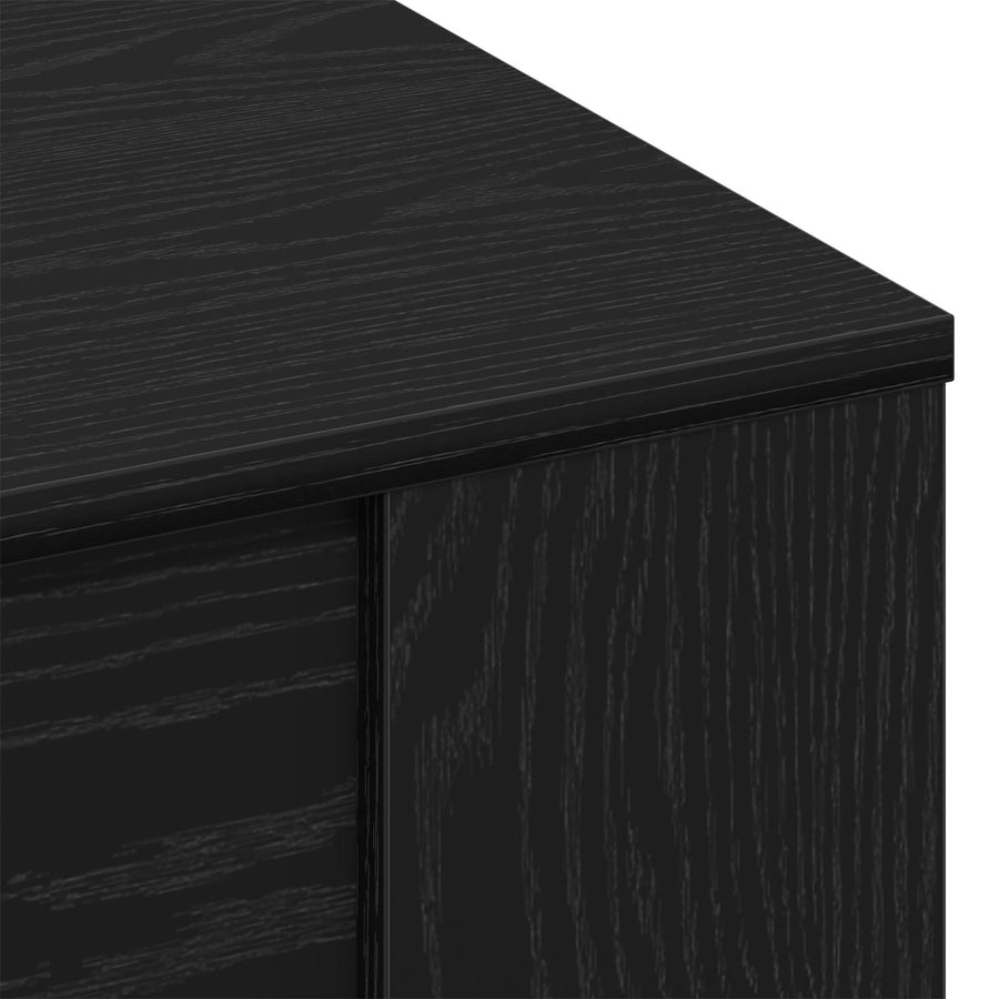 Salontafel Zwart Eiken 102X55X45 Cm Bewerkt Hout