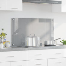 Keuken Achterwand 90X50X0,6 Cm Gehard Glas Lichtgrijs 90 x 50 cm