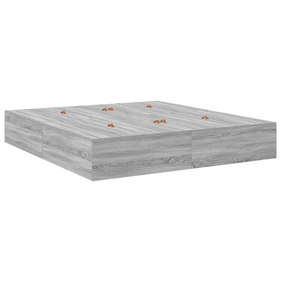 Opbergbedframe Grijs Sonoma 200 x 200 cm