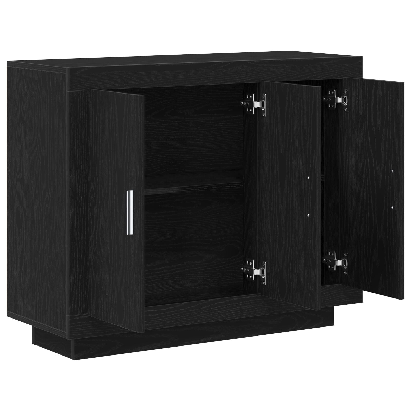 Sideboard 92X35X75 Cm Engineered Wood Zwart eiken