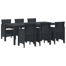 7-Delige Tuin Eetset Met Kussens Antraciet Poly Rattan