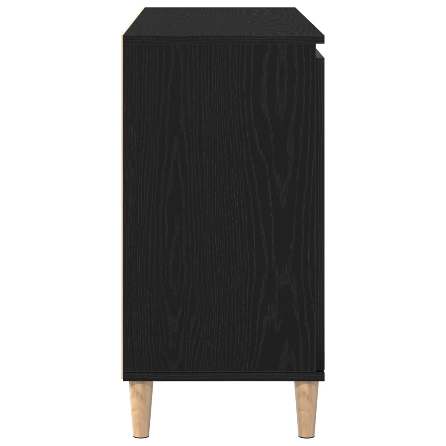 Dressoir Zwart Eiken 101X35X60 Cm Geengineerd Hout