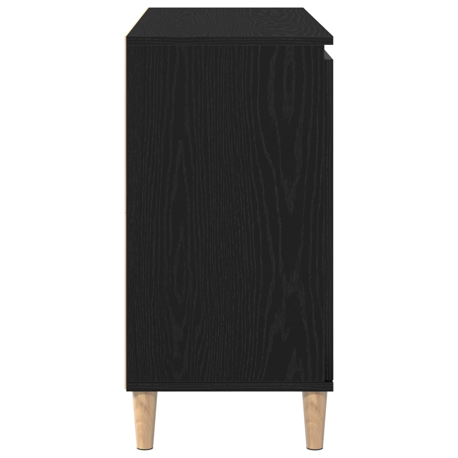 Dressoir Zwart Eiken 101X35X60 Cm Geengineerd Hout