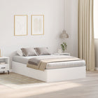 Storage Bed Frame with Storage White 120 x 190 cm Engineered Wood