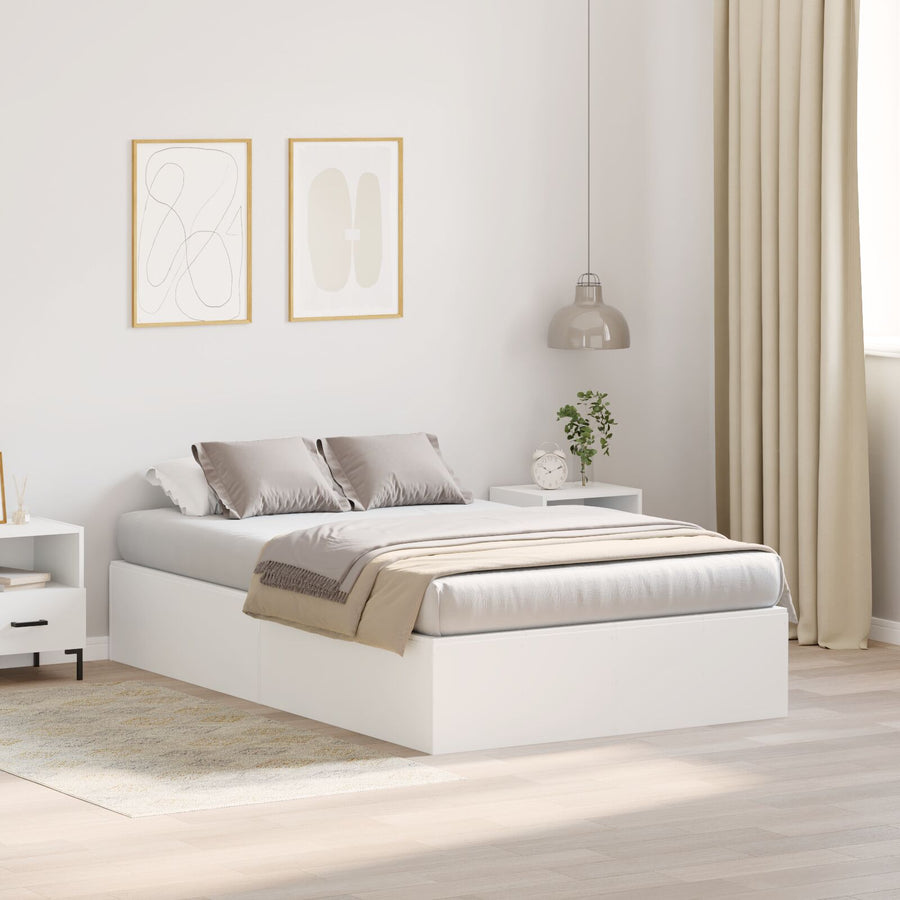 Opbergbedframe Wit 120 x 190 cm