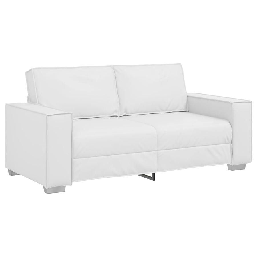 Loveseat Bank Kunstleer Wit 140 cm