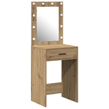 Kaptafel Met Led Verlichting Massief eikenhout 50 x 41 x 135 cm