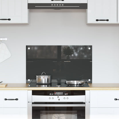 Keuken Achterwand 70X40X0,6 Cm Gehard Glas Donkergrijs 70 x 40 cm