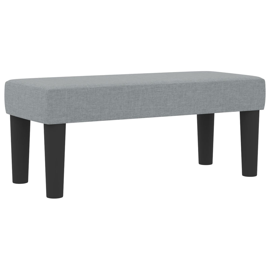 Boxspringbed Met Matras & Bankje Stof Lichtgrijs 80 x 200 cm Knopgeknopt