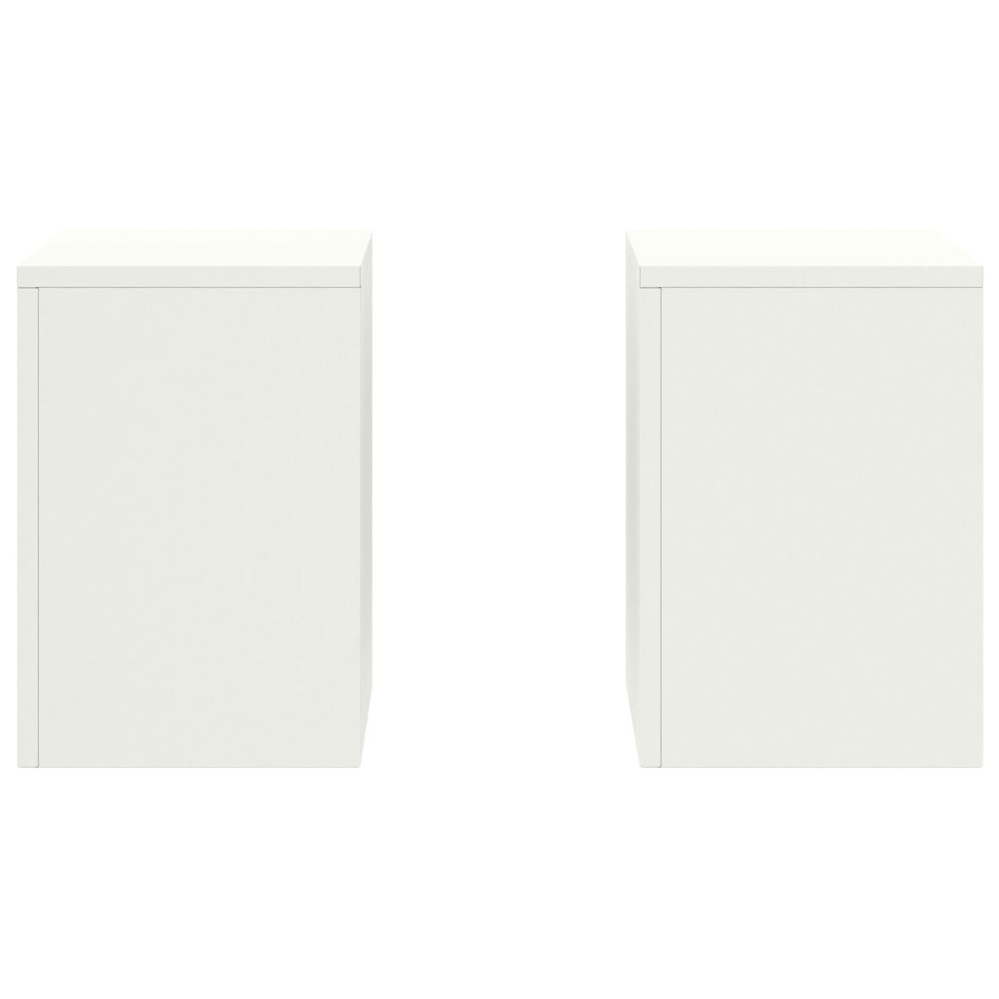 Buiten Plantenstands Pilar 2 Stuks 24X24X35 Cm Staal Wit 2x (35 cm)