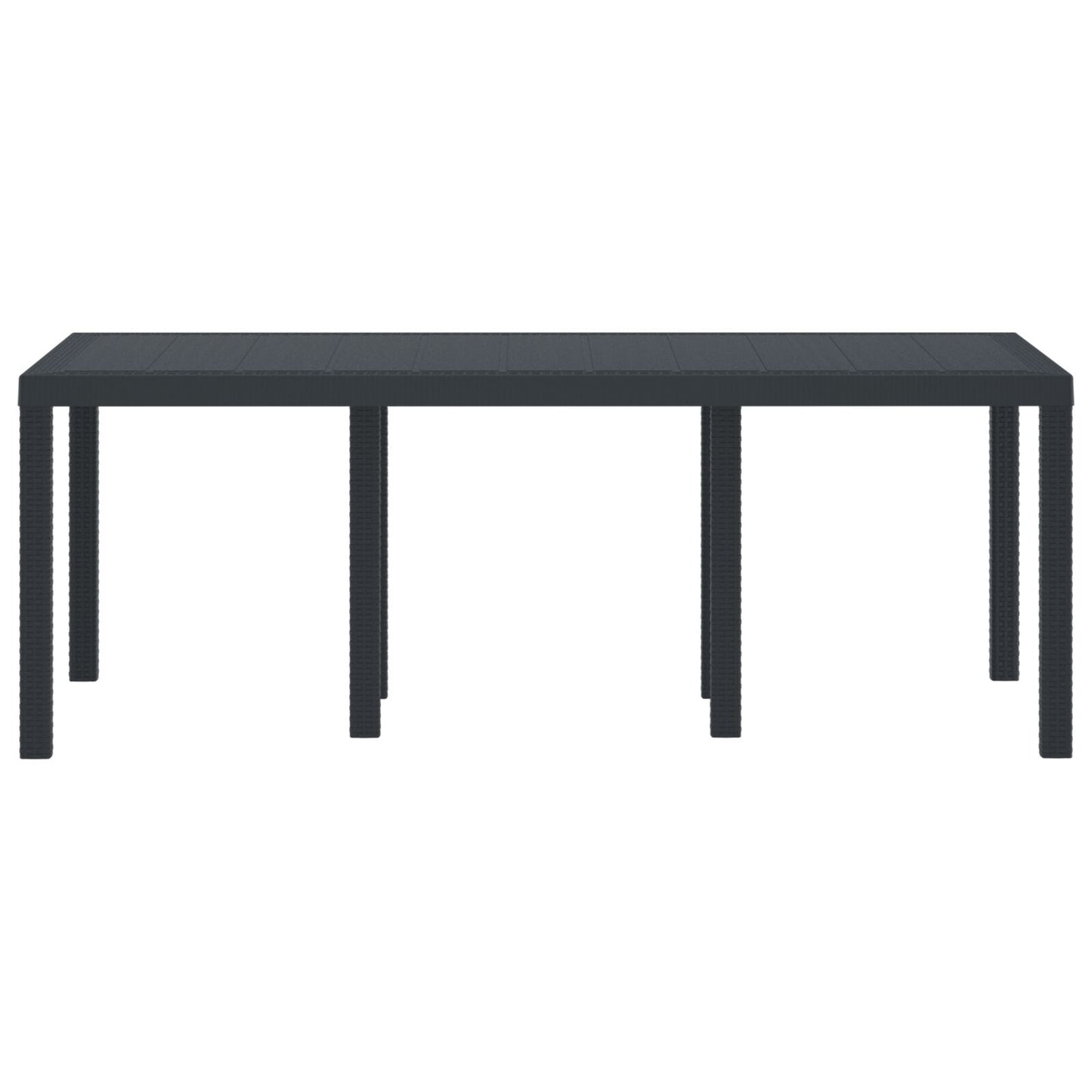 Tuinstafel 200X100X73 Cm Poly Rattan Anthraciet 2 m