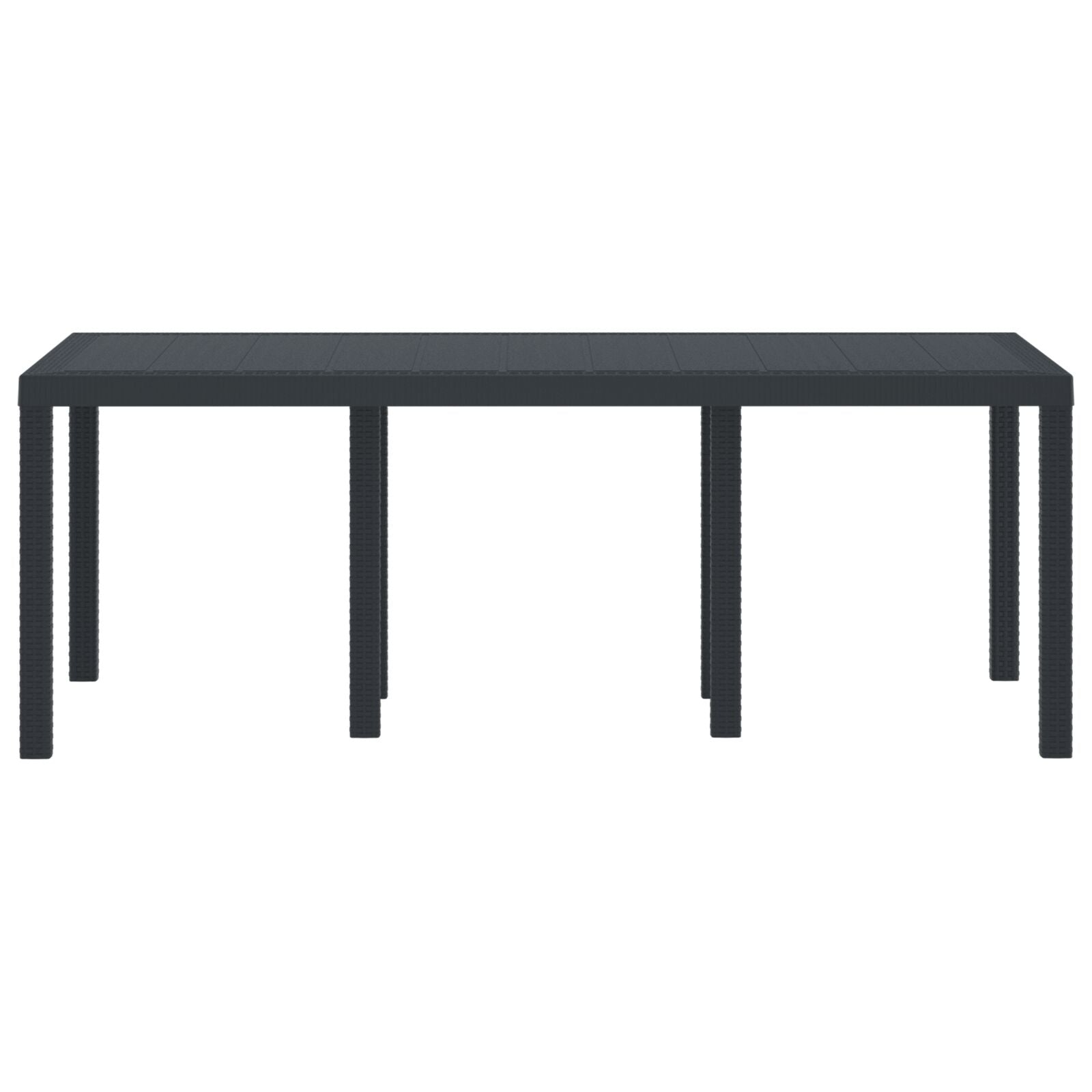 Tuinstafel 200X100X73 Cm Poly Rattan Anthraciet 2 m