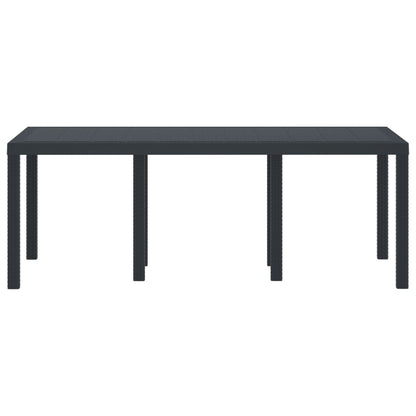 Tuinstafel 200X100X73 Cm Poly Rattan Anthraciet 2 m