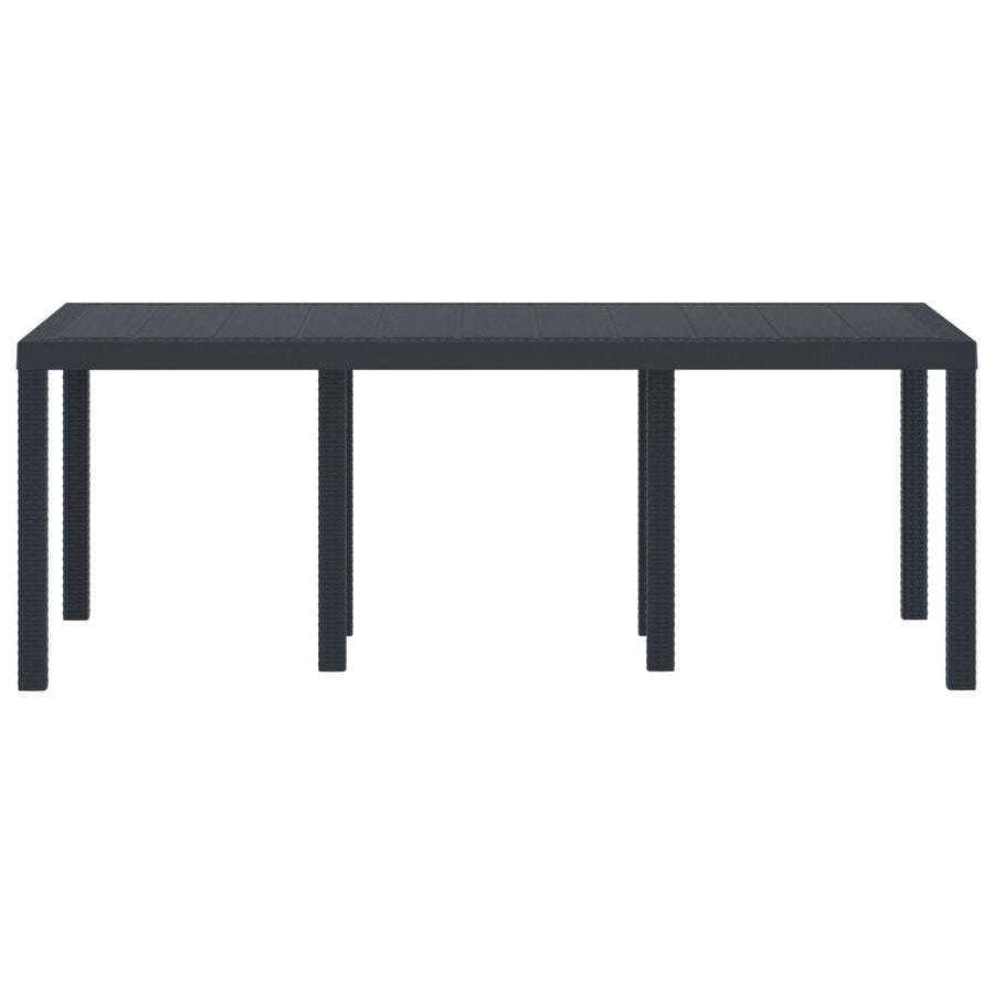 Tuinstafel 200X100X73 Cm Poly Rattan Anthraciet 2 m