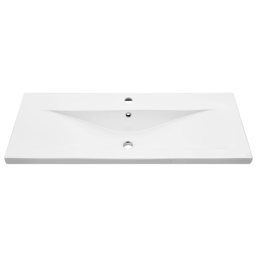 Wastafel Kast Met Ingebouwde Wastafel Zwart Eik Gefabriceerd Hout