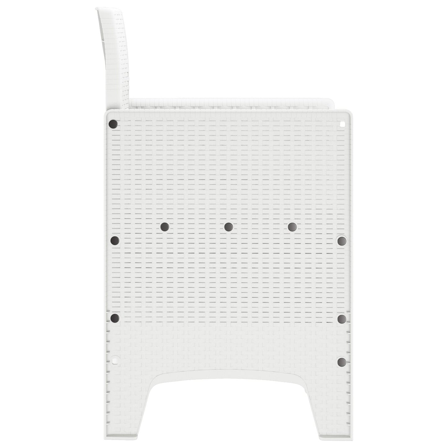 Tuinstoel Set Van 2 Kunststof Rattan Polyester Taupe Wit