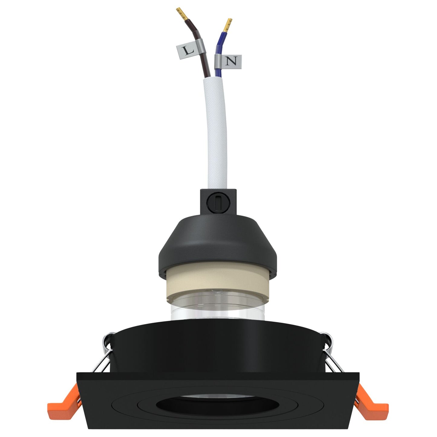 Ingebouwde Spots 24 Stuks Vierkante Gu10 Zwart 91X91 Mm