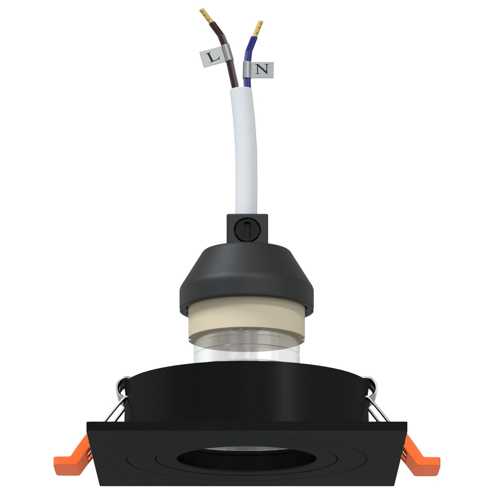Ingebouwde Spots 24 Stuks Vierkante Gu10 Zwart 91X91 Mm