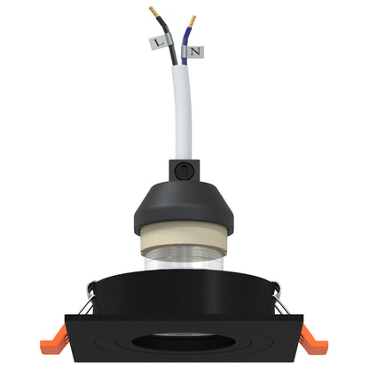 Ingebouwde Spots 24 Stuks Vierkante Gu10 Zwart 91X91 Mm
