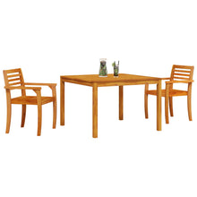 3-Delige Tuin Eetset Van Massief Acaciahout 2-Persoons 110 cm tafel lengte
