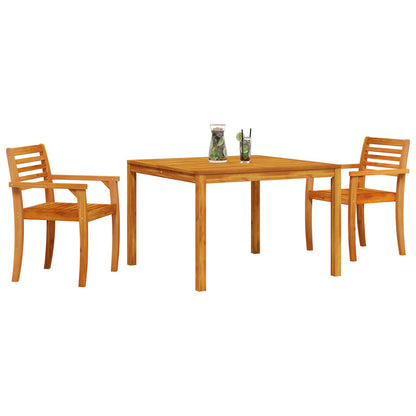 3-Delige Tuin Eetset Van Massief Acaciahout 2-Persoons 110 cm tafel lengte