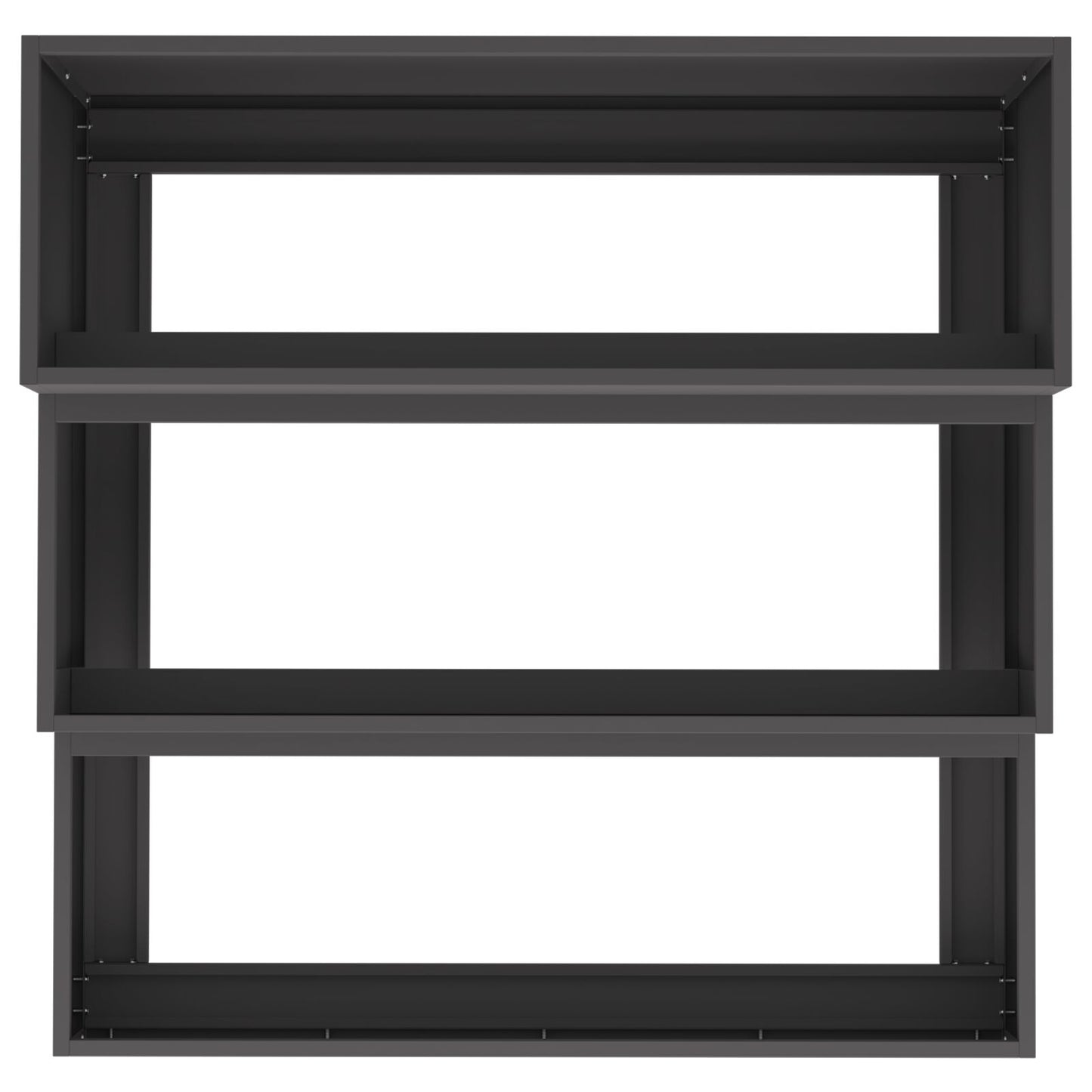 Tuinplanter 3-Laags Staal 90 x 90 x 35 cm Zwart