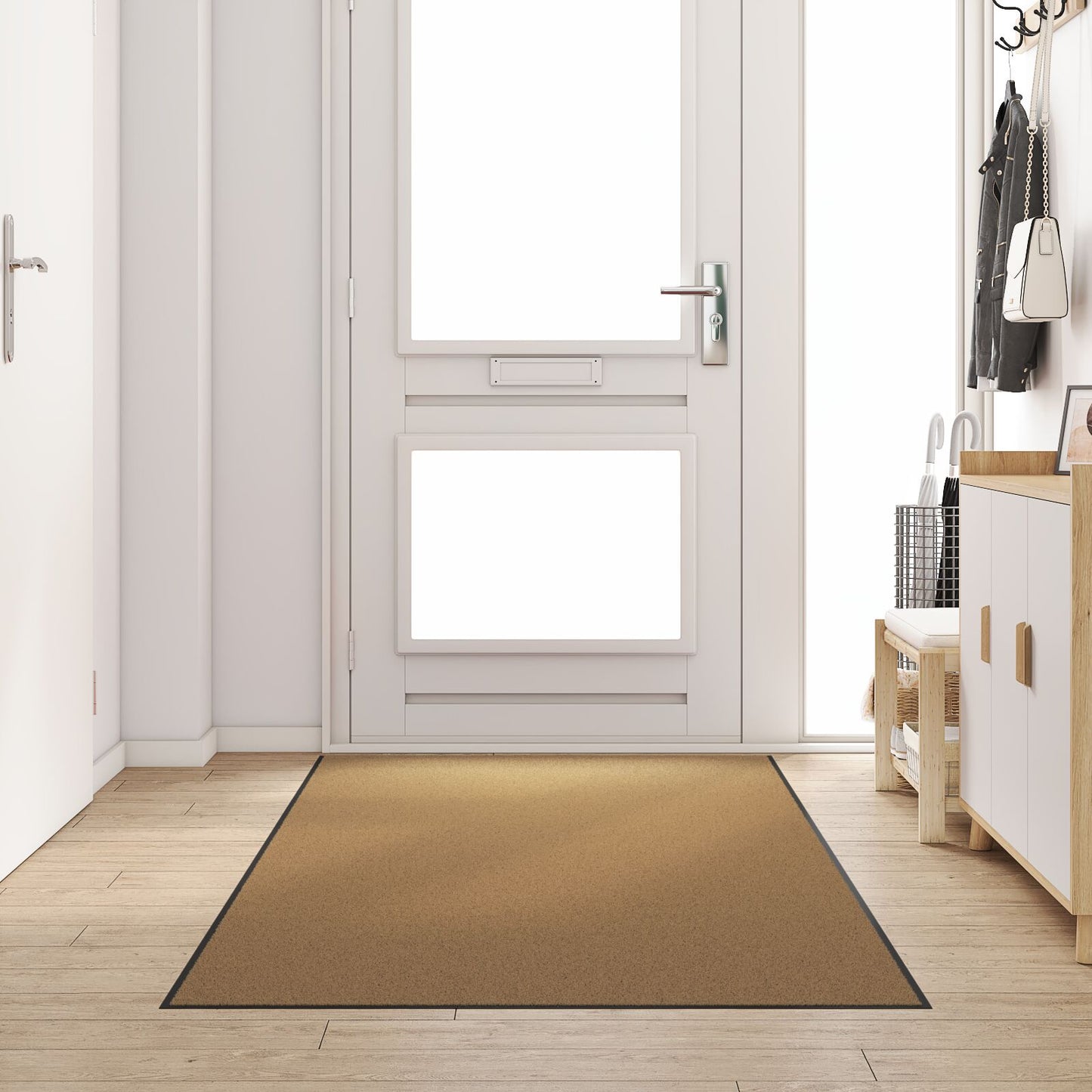 Deurmat Wasbaar Crème 120X250 Cm