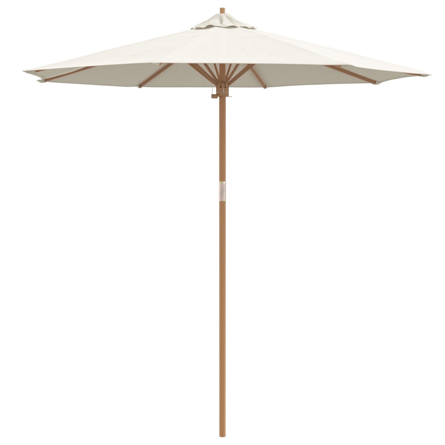Tuinparasol 240X260 Cm Bamboe 240 x 240 x 260 cm Crème wit