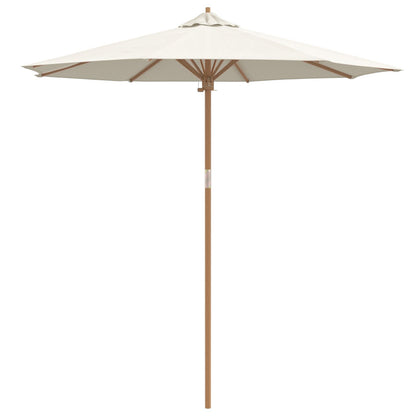 Tuinparasol 240X260 Cm Bamboe 240 x 240 x 260 cm Crème wit