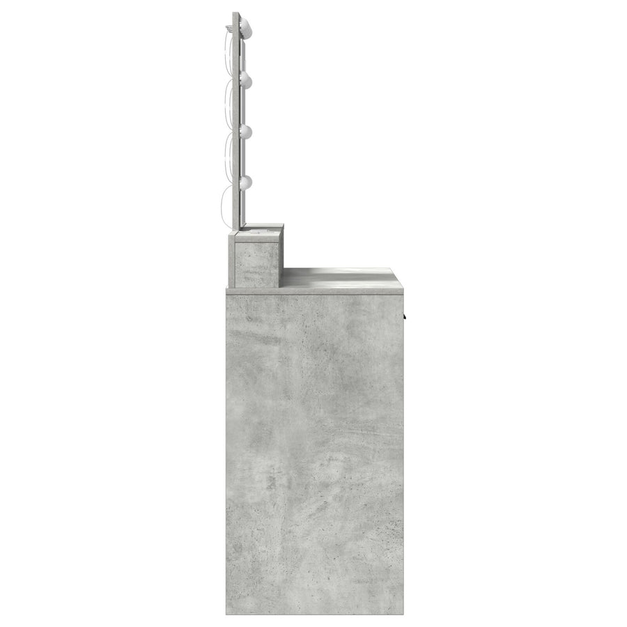 Kaptafel Met Led-Verlichting Betonnen Grijs Beton grijs 100 x 41 x 140 cm