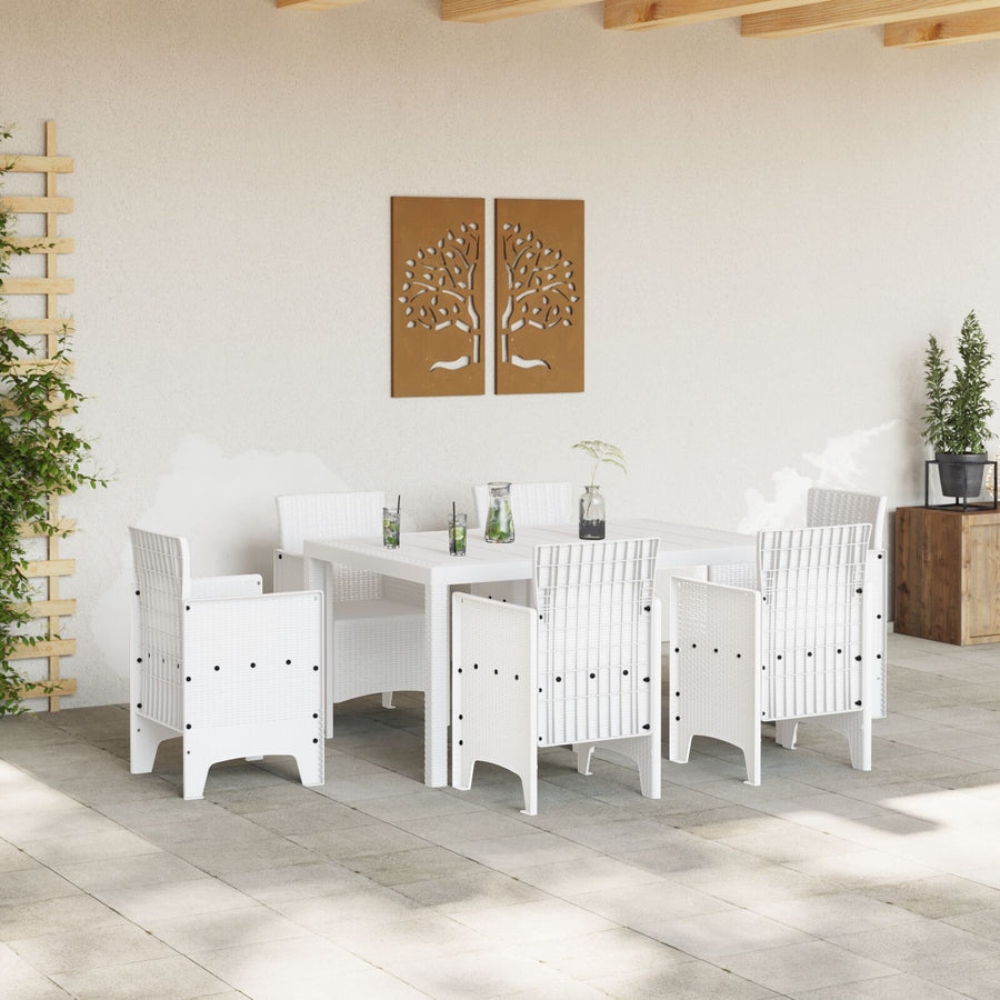 Buitentafel Polypropyleen Middelgroot Duurzaam Tuintafel Wit 1,5 m