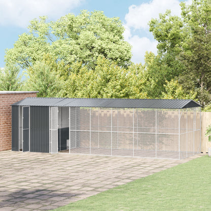 Vogelvolière Met Uitsparing Antraciet 310X838X247 Cm Staal