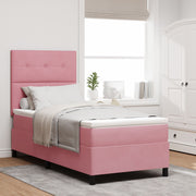 Boxspringbed 90x190 cm roze stof